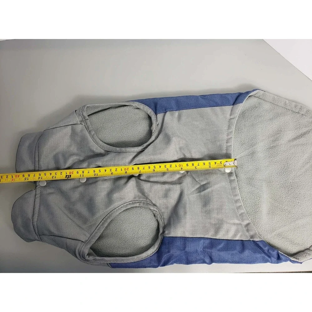 ASPCA Blue Gray Fleece Lined Dog Coat Jacket Medium Large Pet Winter Vest‎